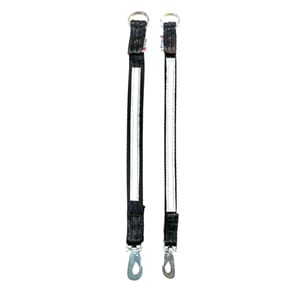 Kobbelforlenger i webb m.refleks 25mm sort 40cm