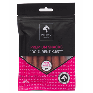 Wovv tyggepinner med oksekjøtt 80g (8pk)