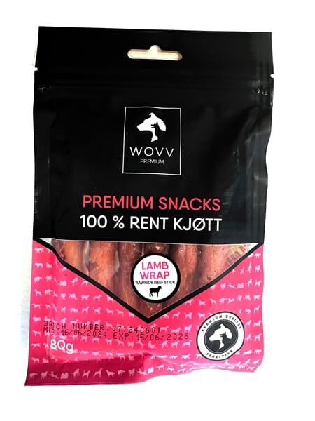 Wovv tyggepinner med lam 80g (8pk)