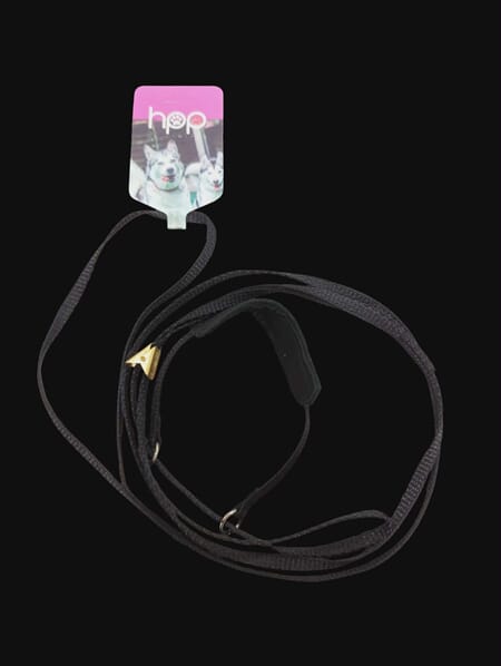 Utstillingskobbel i nylon flat m.lærfront - 6mm/120cm