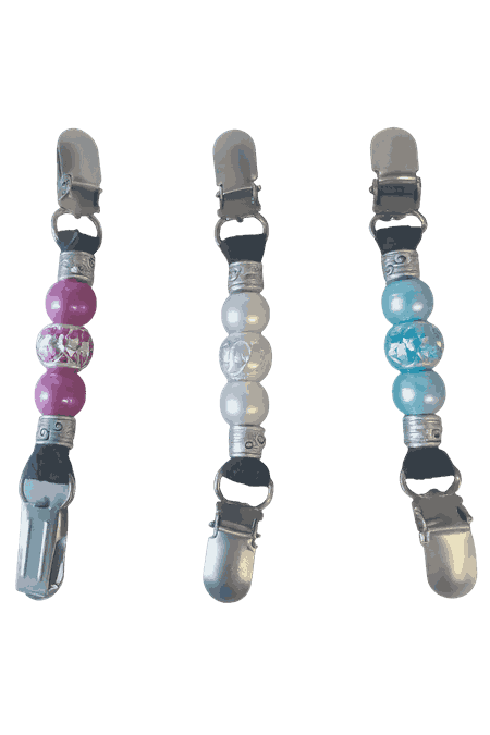 Klype til utstillingsnummer m/perler