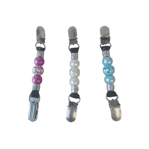 Klype til utstillingsnummer m/perler