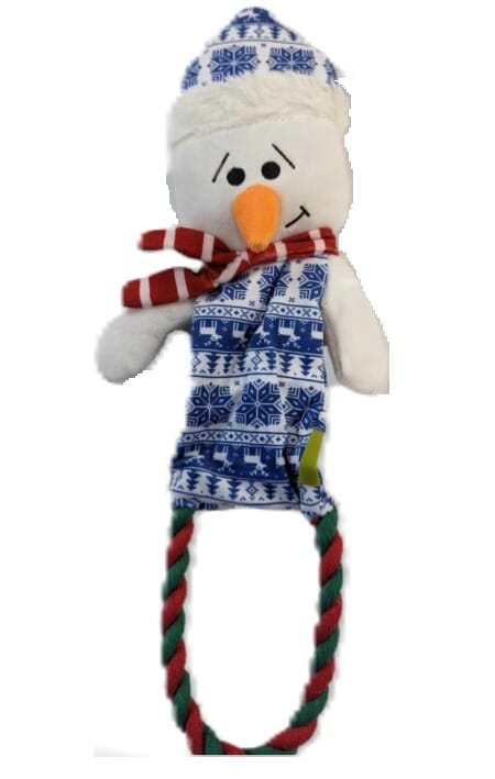 Juleleke m/tau, plysj, knitring og pip 37cm, 6pk