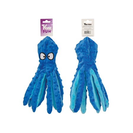 KW Blekksprut knitrelyd blå Medium plysj 31 cm